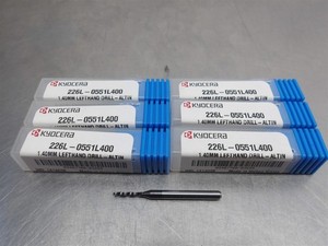 6 NEW! Kyocera 1.40mm Carbide Micro Drill 130° Left Hand 226L-0551L400