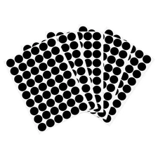 10 Sheet/540Pcs 21mm Dia PVC Self Adhesive Screw Hole Cover Stickers, Black