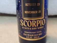 Bath  Body Works Zodiac Collection SCORPIO Fine Fragrance Mist Body Spray 8 oz