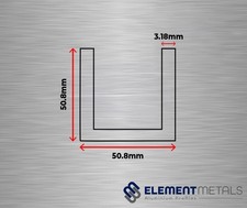 Aluminium U Channel 20–50.8mm 6063-T6 Mill Finish Rust-Resistant Frames~