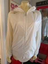 CHANEL 19P Spring 2019 Silk White Mesh Hooded Blouson Jacket   FR 36 100 Auth