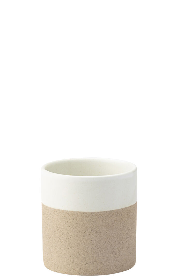 Manna Chip Pot Porcelain Matte Finish White Serving 10.25Oz (30Cl) Pack Of 6