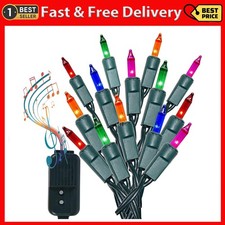 Musical Christmas Lights Plays 25 Songs 8 Function 140 Lights 31.2 Ft Multicolor