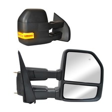 Towing Mirrors for F150 2015-2020 Power Heated Turn Signal 8 Pin Plug Black Cap