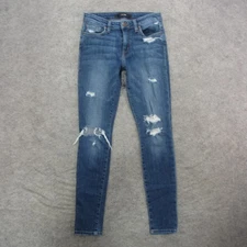 Joes Jeans Womens 28 Blue Skinny Ankle Distressed Stretch Denim Ripped Pants