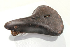 Very Rare Antique Leather Bike Seat Certes England Bicycle Saddle - AF
