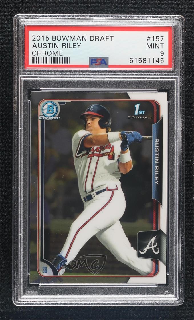 2015 Bowman Draft Chrome Austin Riley #157 PSA 9 MINT 4al