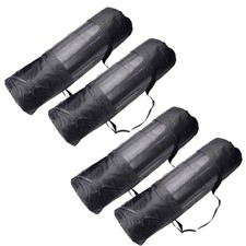 4pcs Yoga Mat Storage Bag Pad Carry Bag Mesh Pouch Large Capacity Long Sling