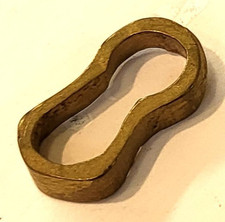 Small brass thread escutcheon key hole insert antique restoration drawer 10mm.