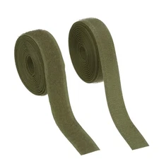 Sew on Hook and Loop Tape, 3/4 Inch Nylon Fastener Strips 2 Yards (Dark Green)