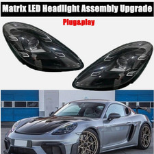 Pair Matrix LED Headlight DRL Upgrade Fit For Porsche 718 Boxter Cayman 2016-23=