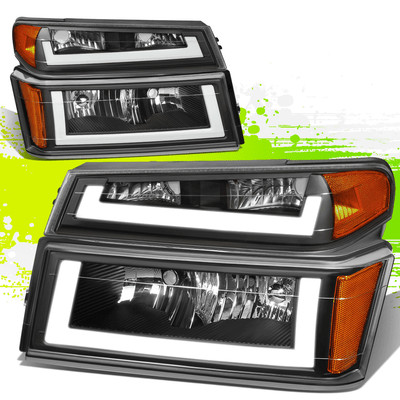FOR 04-12 COLORADO CANYON LED DRL HEADLIGHT BUMPER LAMP SET 05 06 07 08 09 10 11