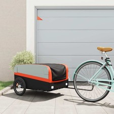Bike Trailer Black and Orange 99.2 lb Iron