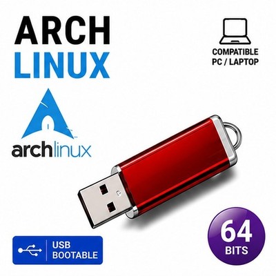 Schlüssel USB Bootfähige Arch Linux Installation Umzug PC 64 Bits