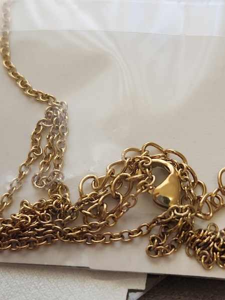 Alternate view of 18k Gold Plated Venus 1990 Rectangular Pendant Necklace 16-18