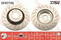 2X Bremsscheibe Trw Single DF6775S FüR Mercedes S212 C207 Klasse C204 A207 Model