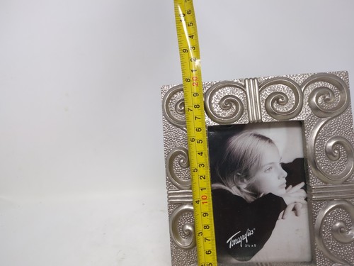 Vintage 1995 Terragrafics Heavy Metal 6x8" Frame for 3.5x5" Picture Standing - Picture 7 of 9