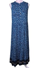 Style & Co Women’s Bohemian Cottagecore Grunge Prairie Floral Maxi Dress Sz Sm