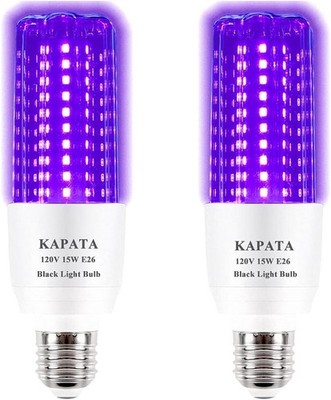 Kapata 15W LED UV Black Light Bulb Energy 2 Count (Pack of 1), T 15w 