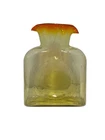 Vintage Blenko Art Glass Water Bottle Citrine Tangerine Amberina 8.25”