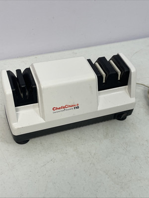 Chefs Choice Knife Sharpener Model 110 White - Diamond Hone Trizor Edge Tested