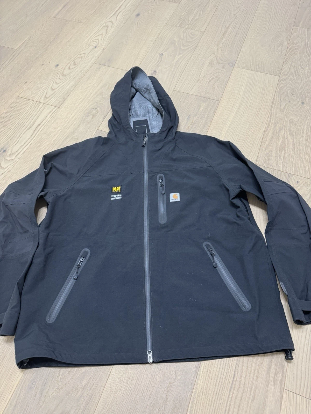 Carhartt men's black waterproof Storm Defender outdoor jacket Sz XL