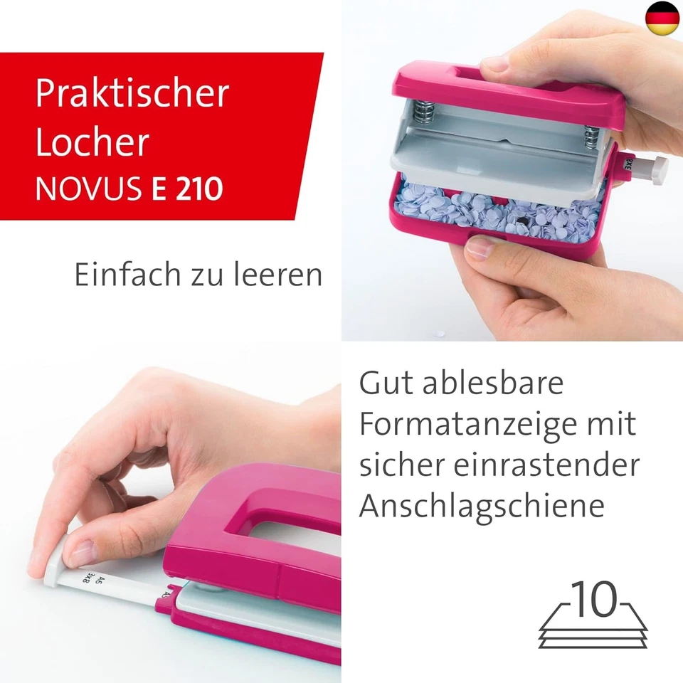 Novus Schreibtisch Set (Heftgerät E 15 mit Locher E 210, inkl. 1000 - Bild 4 von 4