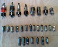 Lot of 28 Vintage Vacuum Tubes Radio Audio New/Used  Untested Mixed Brands/Size