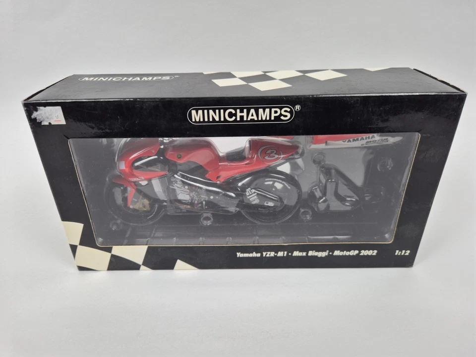 122026303 Yamaha YZR-M1 Malboro Yamaha Team M Biaggi MotoGP Minichamps 1/12 - Photo 2/4