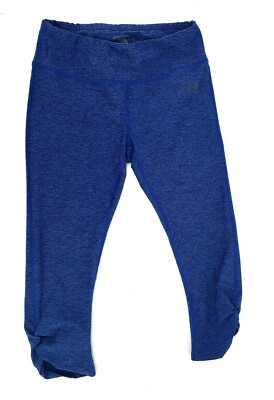 The North Face Blue Cropped Ruched Hem Leggings Womens Small Gym Yoga