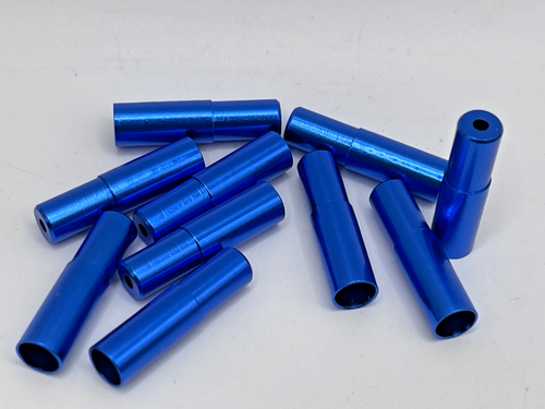 10 x blue Alloy 4mm End Ferrules for cycle gear outer cables - Picture 3 of 7