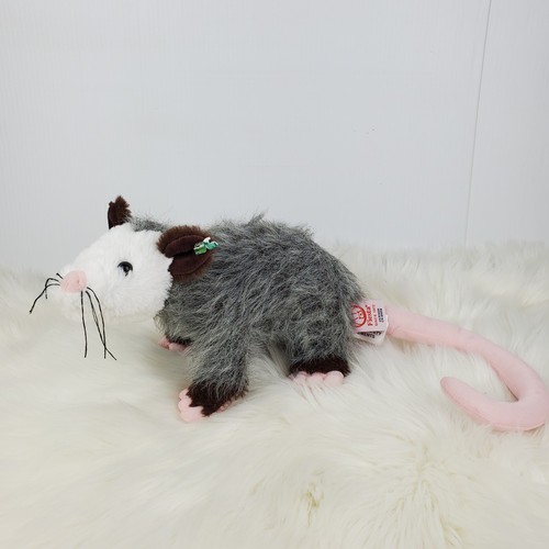 Fiesta Realistic Opossum Gray White Plush 10"