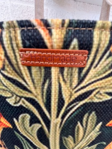 Large Reusable Tote Bag, William Morris Print, Woven Linen Mix, Hand Made in UK - Picture 3 of 6
