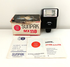 Sunpak MX 118 Electronic Flash Unit Camera Fl...