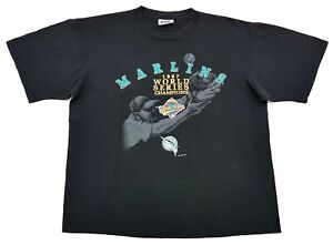 Vintage-Florida-Marlins-97-World-Series-Champions-Tee-Black-Size-XL-Mens-T-Shirt