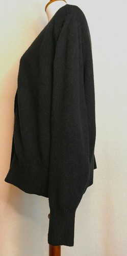 Cárdigan Suéter Old Navy Para Mujer Talla XL Alto Negro 4 Botones Mangas Largas Abullonadas - Imagen 4 de 8