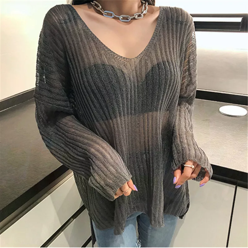 See through sweater sale