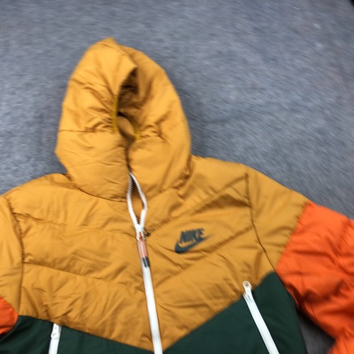 Nike Jacket Mens Small Green Orange Yellow Windbreaker Down Puffer Sportswear * - Picture 3 of 16