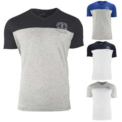 CROSSHATCH Herren T-Shirt KEEMAR CH PANELLED T TWO COLS V-Neck kurzarm Oberteil