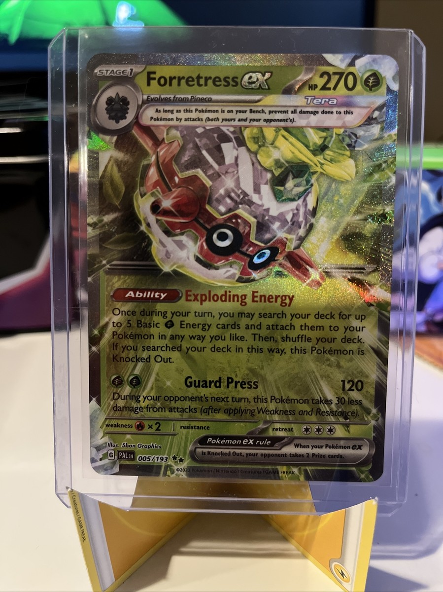 forretress ex pokemon card value 005/193- Paldea Evloved - Double Rare RarityShiny Ultra Rare Hit Points270 HP Ability Explosive Energy Once during your turn evolves-into:forretress-ex- PkmnCards
