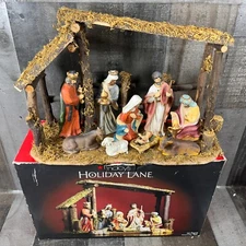 Holiday Lane Nativity Set Macy’s Department Store 2007 Figures Manger