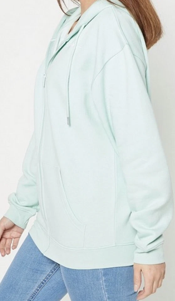 Nueva sudadera con capucha con capucha con cremallera sostenible banco para mujer talla UK 18 Foto 3 de 4