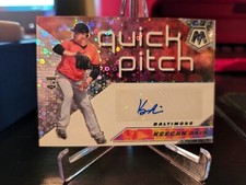 2021 Panini Mosaic Baseball Quick Pitch Autographs #QPA-KA Keegan Akin Auto