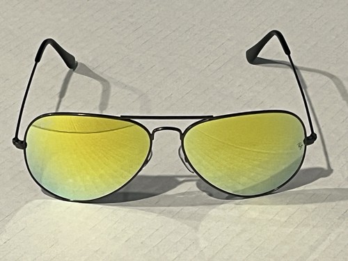 Ray Ban RB3026 62 MM Pilotenbrille Unisex metallisches Gestell/gelbe verspiegelte Gläser