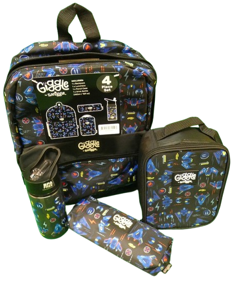 Giggle by Smiggle Backpack / Lunch Bag / Water Bottle / Pencil Case Set NEW BNWT