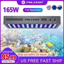 Phlizon 165W Led Aquarium Light Full Spectrum Reef Coral Fish Tank 30" All Water