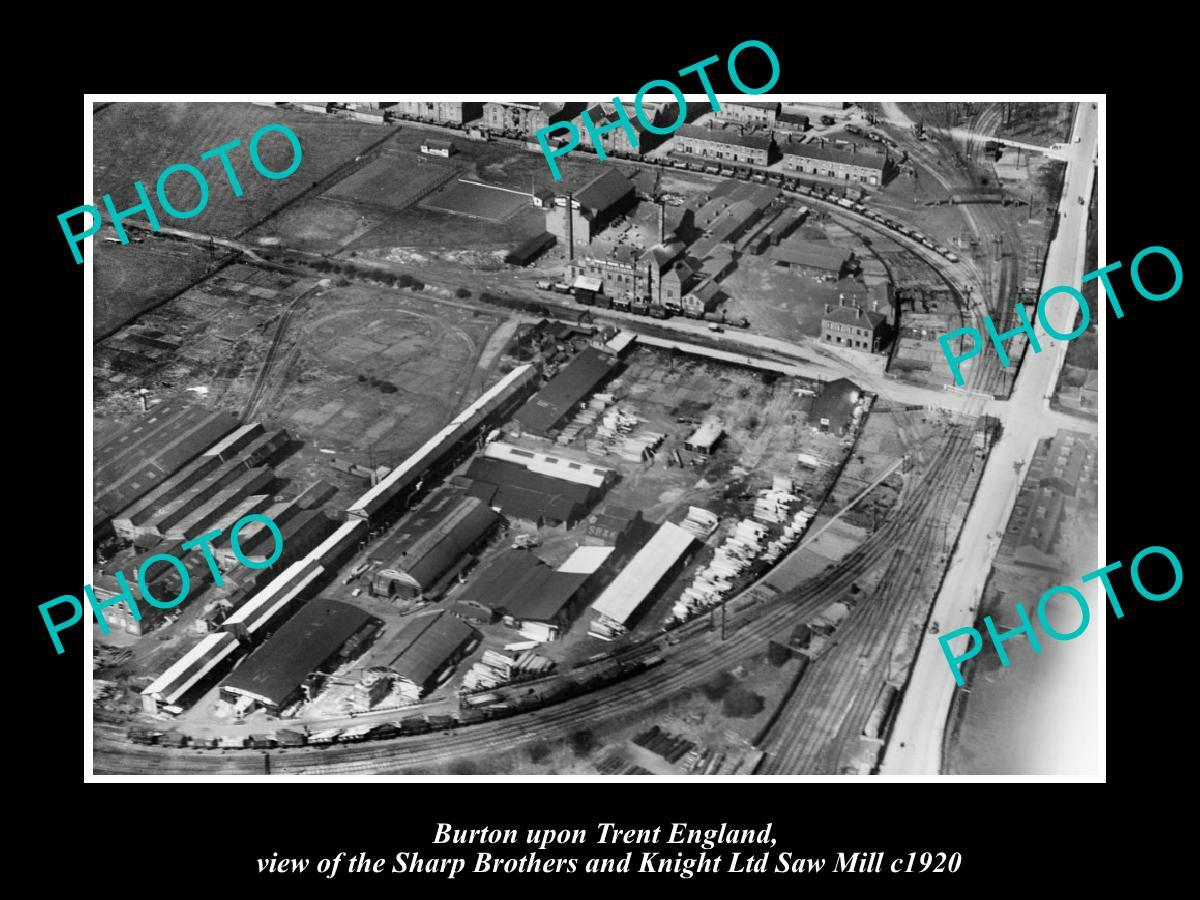 OLD 8x6 HISTORIC PHOTO OF BURTON UPON TRENT ENGLAND VIEW OF THE SAW