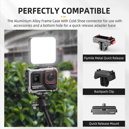 Funda de marco protector de jaula de metal para Insta360 Ace Pro 2 accesorios de cámara - Imagen 5 de 14