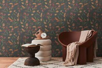 Vliestapete Floral Blumen BläTter Tropen Vintage GrüN Orange 78211-2 (3,47€/1Qm)
