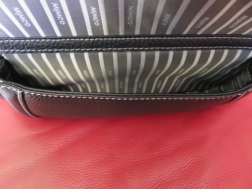 MIMCO Accent Tote Bag New Black pebble leather with goldtone buckle accents - Picture 14 of 16